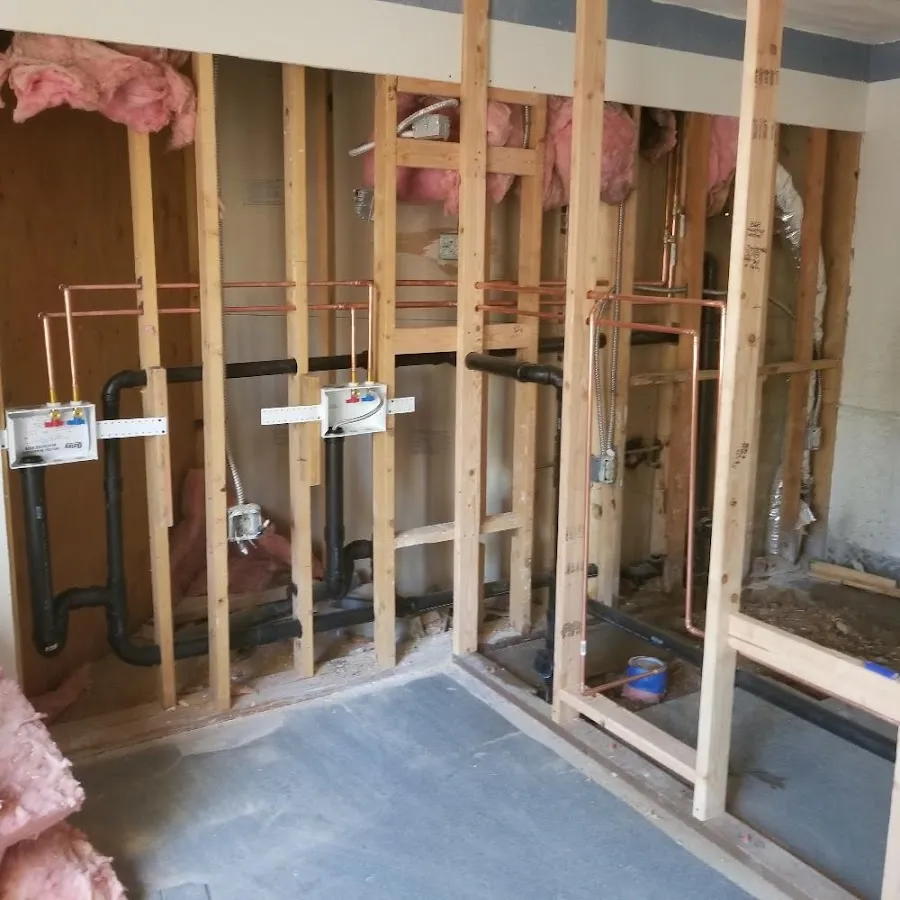 Copper pipe rough-in and plumbing installation in Schuylkill Haven